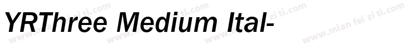 YRThree Medium Ital字体转换